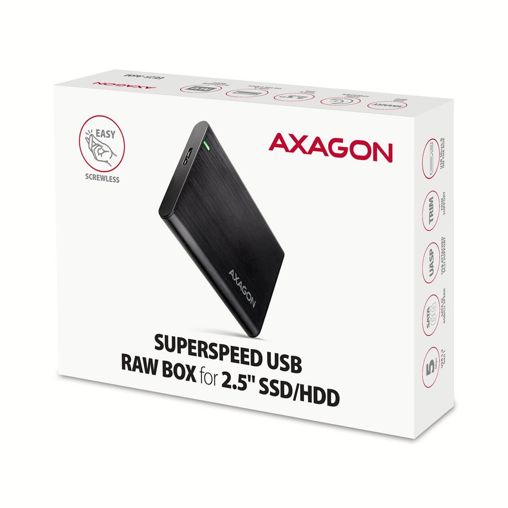 HDD ACC ENCLOSURE 2.5"/USB3.2 EE25-A6M AXAGON
