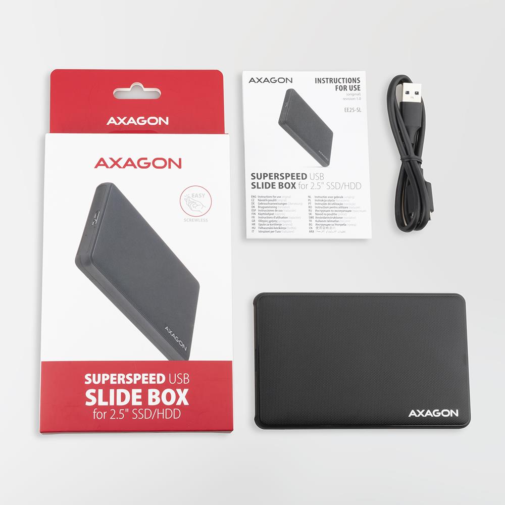 HDD ACC ENCLOSURE 2.5"/USB3.2 EE25-SL AXAGON