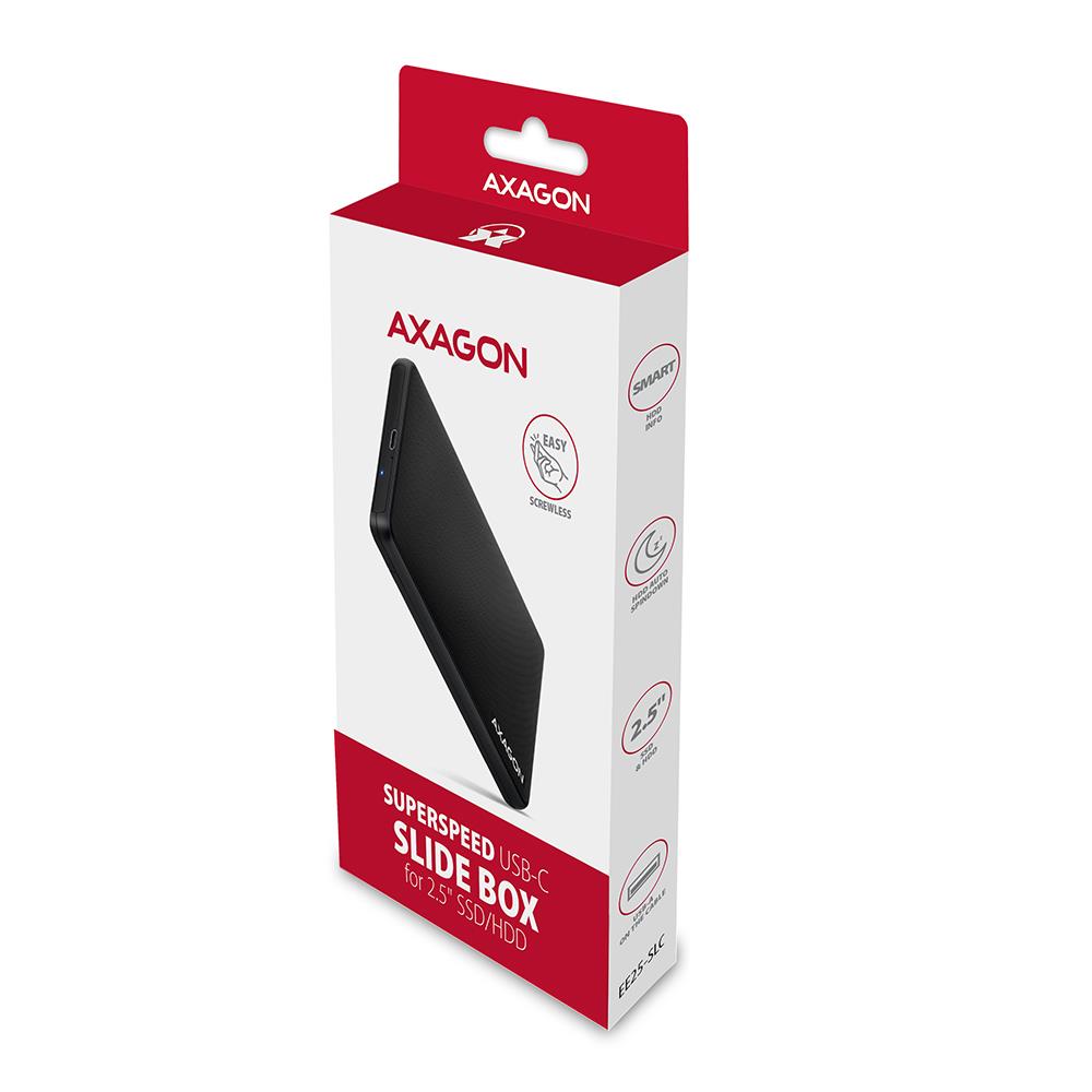 HDD ACC ENCLOSURE 2.5"/USB-C EE25-SLC AXAGON
