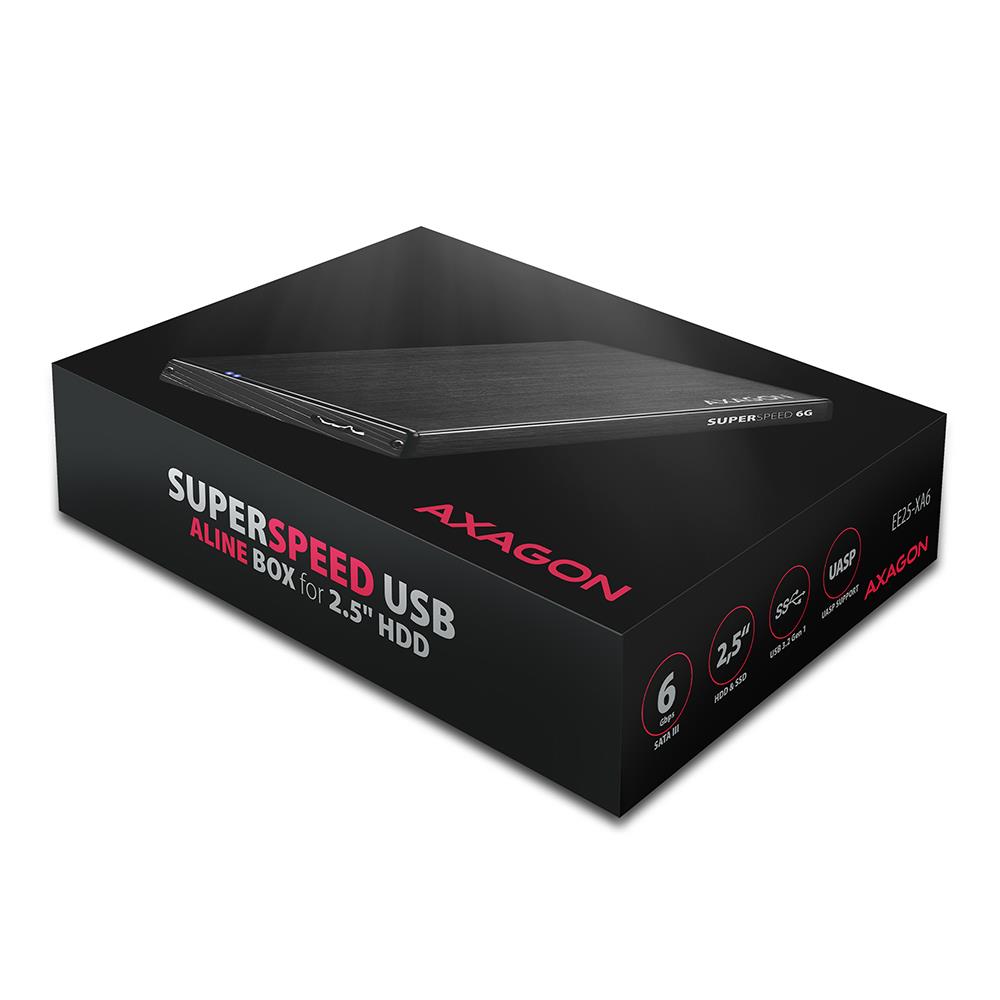 HDD ACC ENCLOSURE 2.5"/USB3.2 EE25-XA6 AXAGON