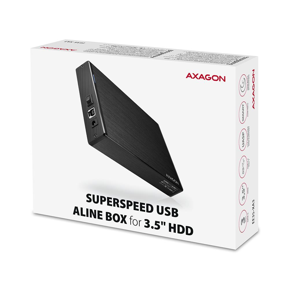 HDD ACC ENCLOSURE 3.5"/USB3.2 EE35-XA3 AXAGON