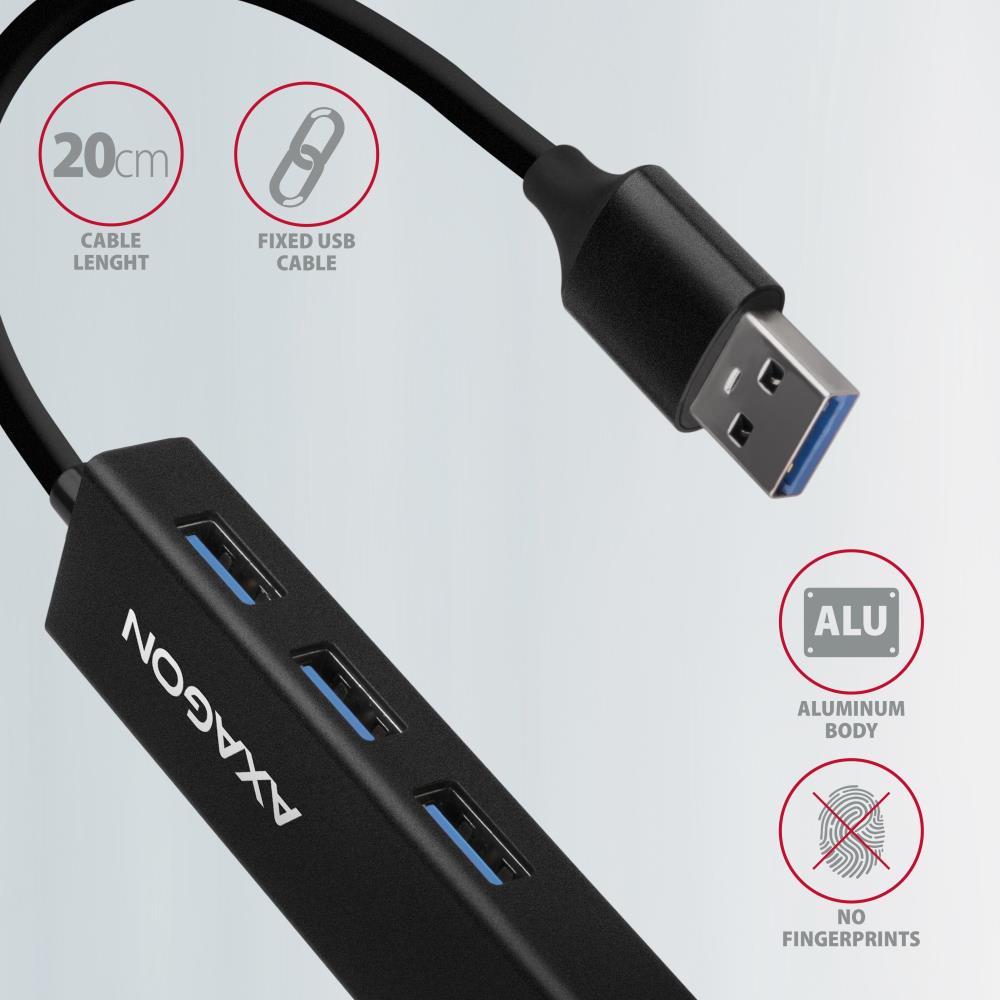 I/O HUB USB3.2 3PORT GLAN/0.2M HMA-GL3A AXAGON
