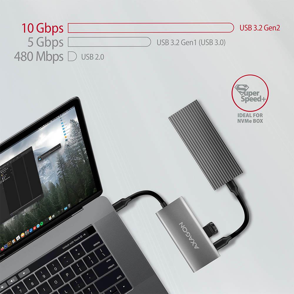 I/O HUB USB3.2 4PORT/0.13M HMC-4G2 AXAGON