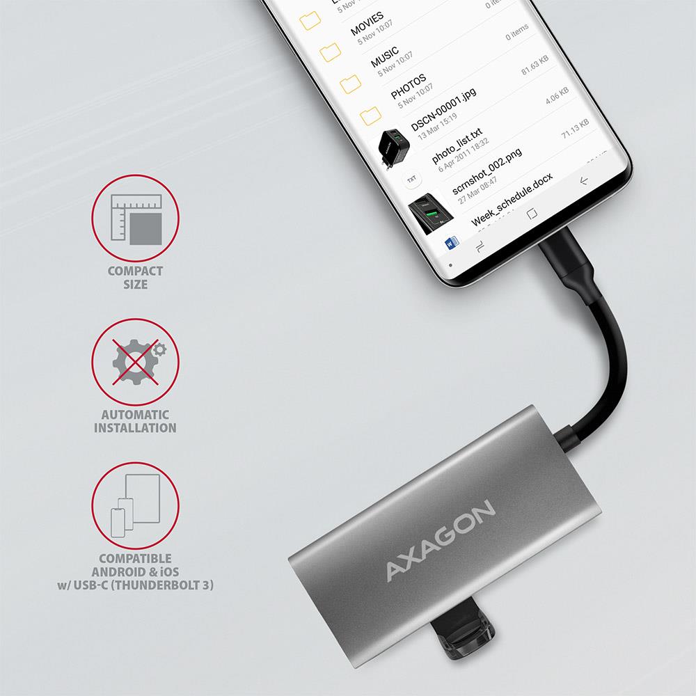 I/O HUB USB3.2 4PORT/0.13M HMC-4G2 AXAGON