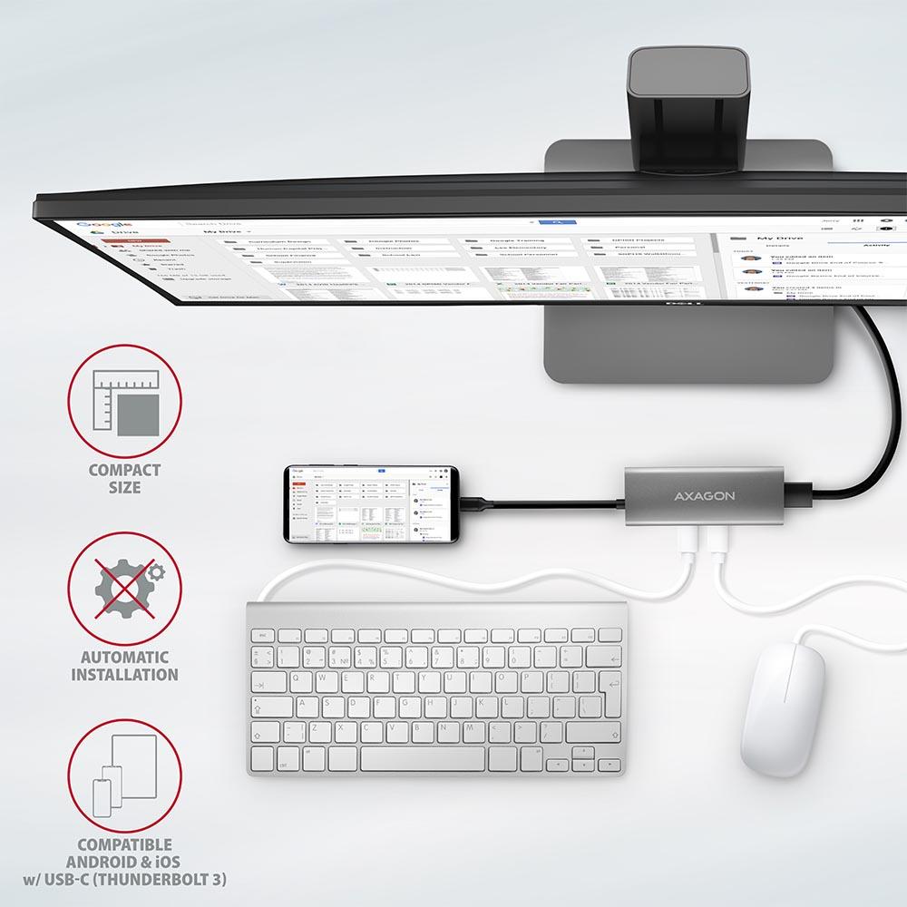 I/O HUB USB-C 5IN1/0.2M HMC-5G2 AXAGON