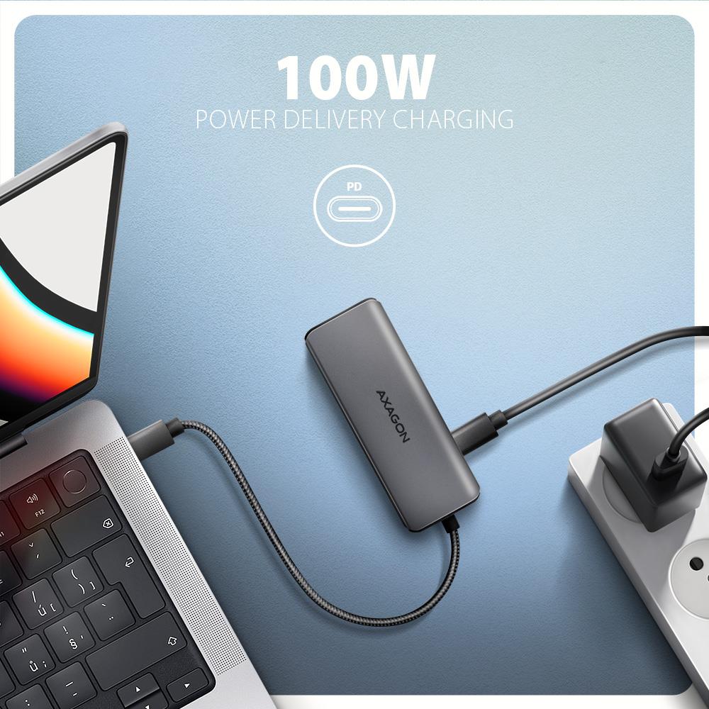 I/O HUB USB-C 5IN1 8K/0.15M HMC-5H8K AXAGON