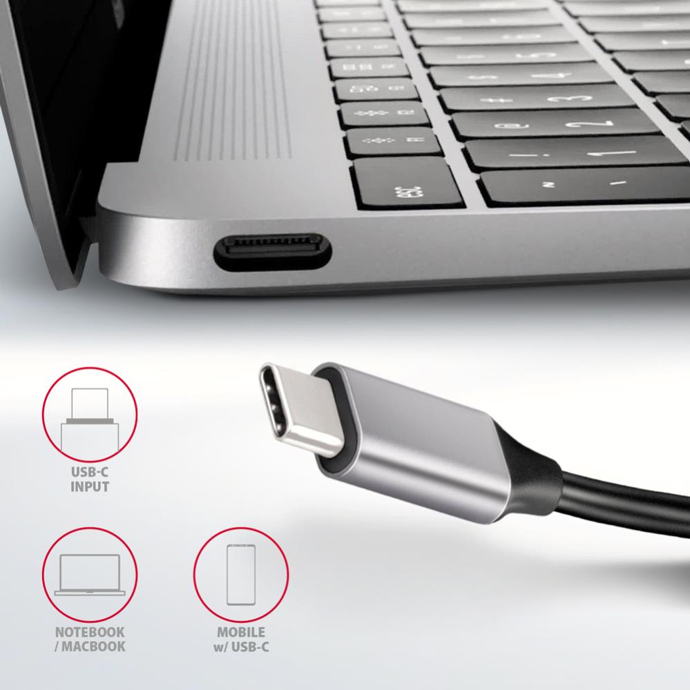 I/O HUB USB-C 6IN1/0.2M HMC-6H4A AXAGON