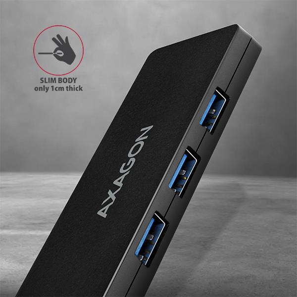 I/O HUB USB-C 4PORT SLIM/0.14M HUE-G1C AXAGON