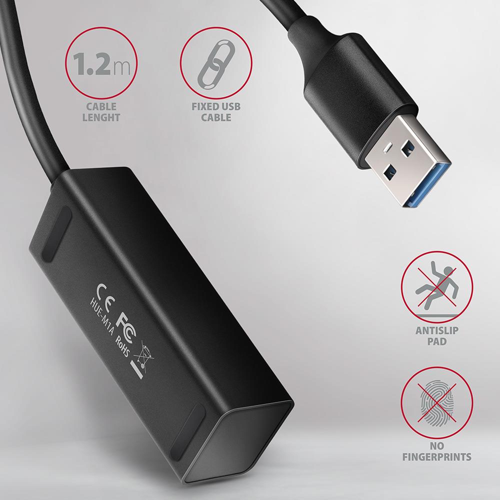 I/O HUB USB3.2 4PORT MINI/1.2M HUE-M1AL AXAGON