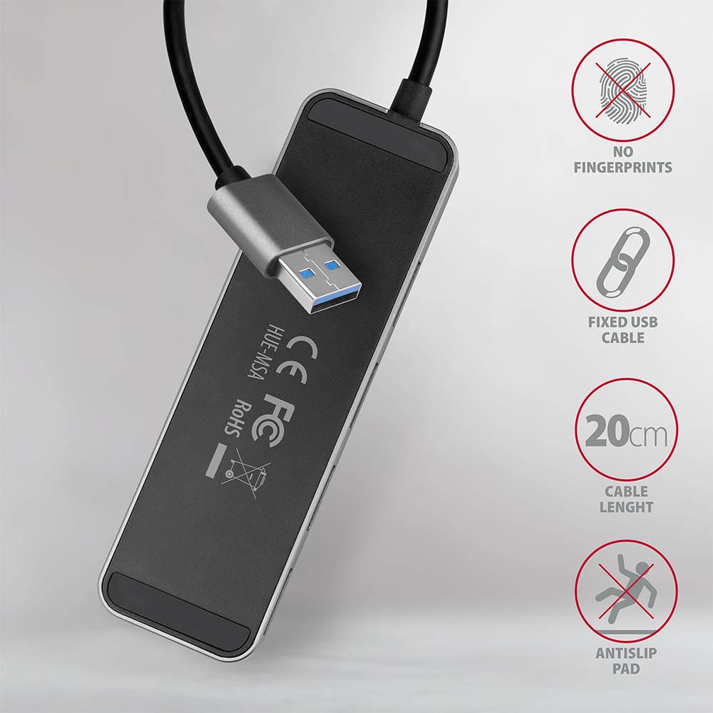 I/O USB HUB SWITCH 4PORT/0.2M HUE-MSA AXAGON