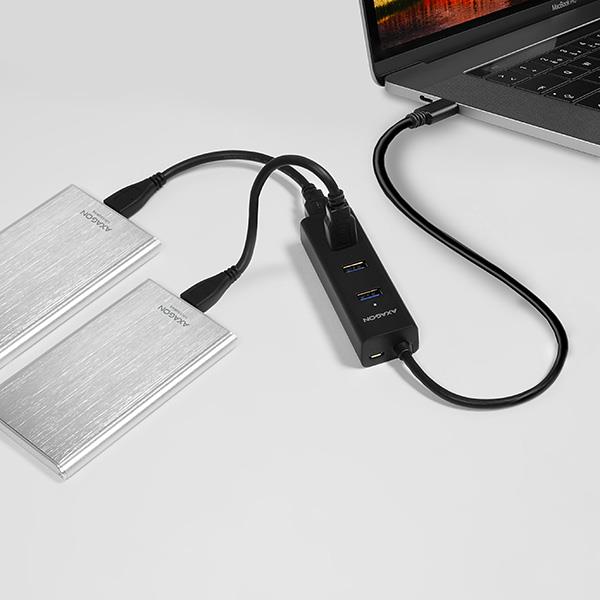 I/O HUB USB-C 4PORT CHARGING/0.4M HUE-S2C AXAGON
