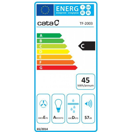 CATA | Hood | TF 2003 600 GBK | Energy efficiency class C | Telescopic | Width 60 cm | 390 m³/h | M