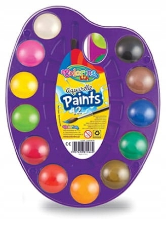 Akvarelė Colorino Kids paletėje 12 spalvų