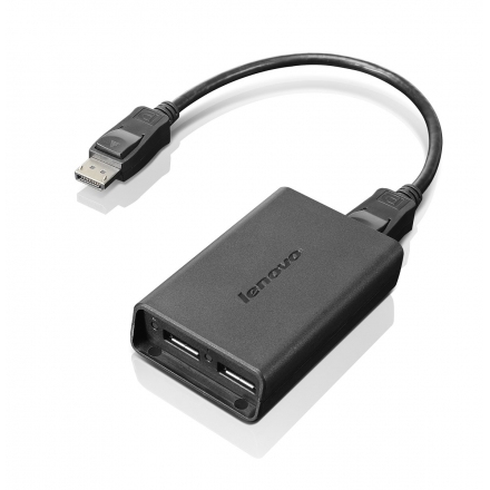 Lenovo DisplayPort to Dual-DisplayPort Monitor Cable Black