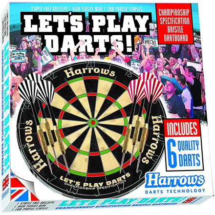 Dartboard HARROWS LET'S PLAY DARTS GAME SET SKO