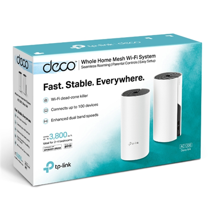 TP-LINK Whole Home Mesh WiFi System Deco M4 (2-Pack) 802.11ac