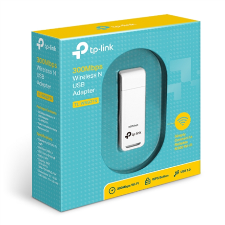 TP-LINK USB 2.0 Adapter TL-WN821N 2.4GHz