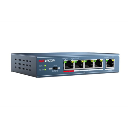 Hikvision Switch DS-3E0105P-E Unmanaged Desktop 10/100 Mbps (RJ-45) ports quantity 4 1 Gbps (RJ-45) 