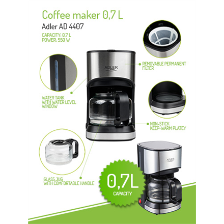 Adler Coffee maker AD 4407 Drip