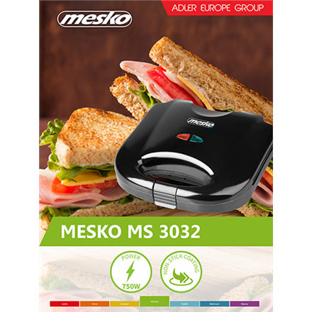 Mesko Sandwich maker MS 3032 750 W