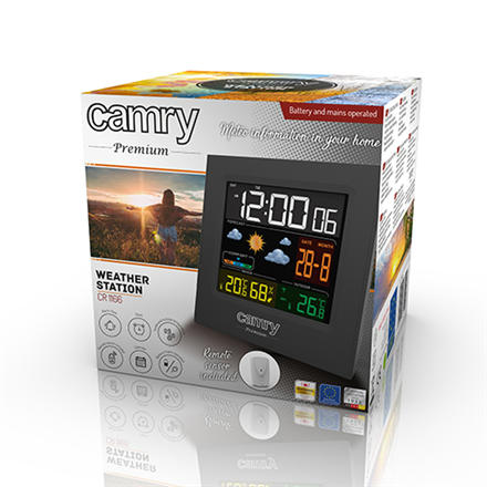 Camry Weather station CR 1166 Black