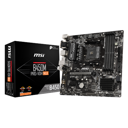 MSI B450M PRO-VDH MAX Processor family AMD