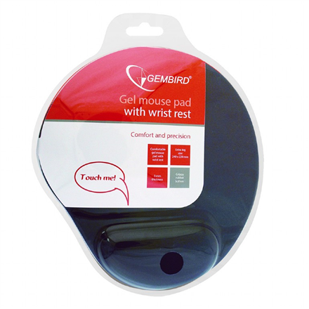 Gembird | MP-GEL-B Gel mouse pad with wrist support