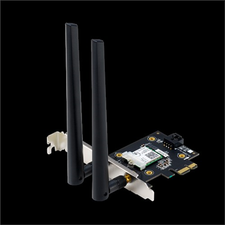 ASUS  PCE-AX3000  (802.11ax) AX3000 Dual-Band PCIe Wi-Fi 6 Asus 2 external antennas Bluetooth 5.0