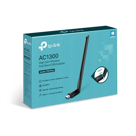 TP-LINK Dual Band USB Adapter Archer T3U Plus 2.4GHz/5GHz