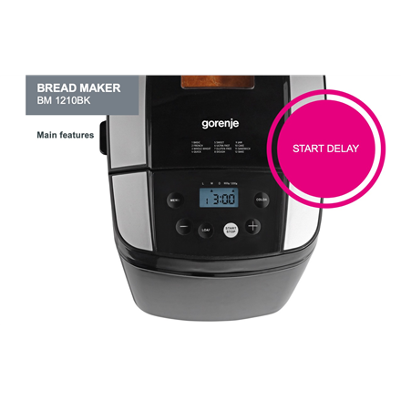 Gorenje Bread maker BM1210BK Power 800 W