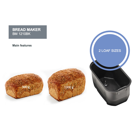 Gorenje Bread maker BM1210BK Power 800 W