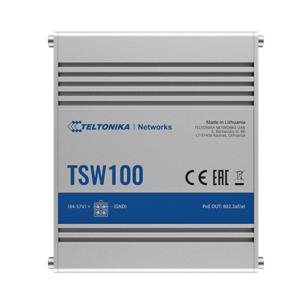 Teltonika Industiral POE+ Swith TSW100 PoE 802.3 af and PoE 802.3 at
