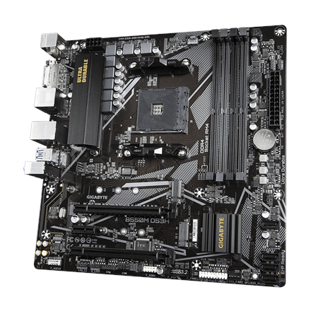 Gigabyte B550M DS3H 1.0 Processor family AMD