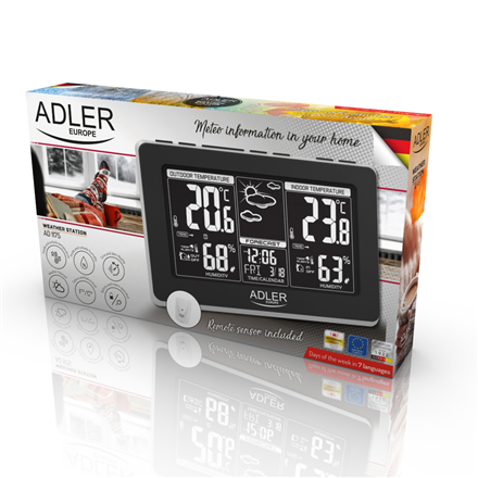 Adler Weather station AD 1175 Black