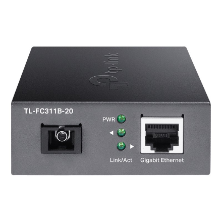TP-LINK | Gigabit Single-Mode WDM Media Converter | TL-FC311B-20 | Gigabit SC Fiber Port | 10/100/10