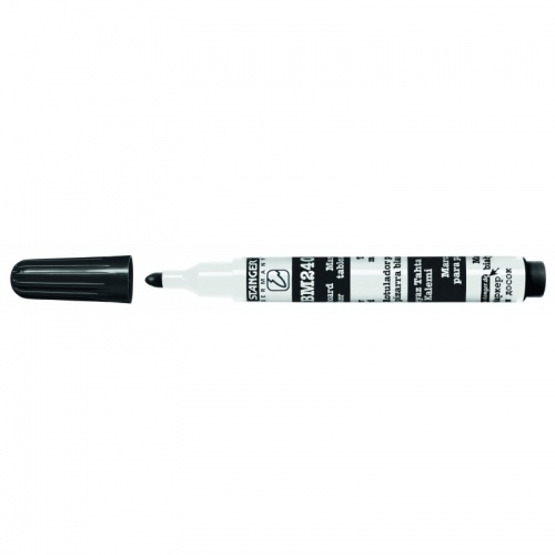 Stanger Baltos lentos žymeklis BM240 1-3 mm, juodas, pakuotėje 10 vnt. 321091
