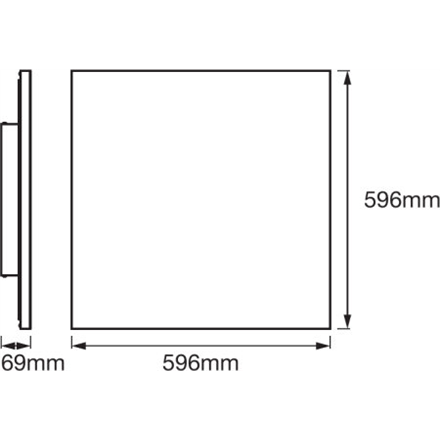 Ledvance SMART+ WiFi Planon Frameless Square RGBW 40W 110°  3000-6500K 600x600mm