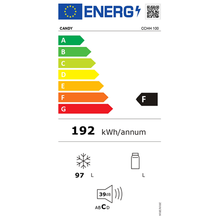 Candy Freezer CCHH 100 Energy efficiency class F