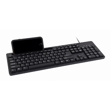 Gembird Multimedia keyboard with phone stand KB-UM-108	 USB Keyboard