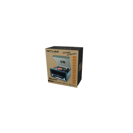 Muse Turntable Micro System With Vinyl Deck MT-112 NB USB port