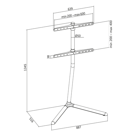 Logilink TV floor stand with V-Base Floor stand