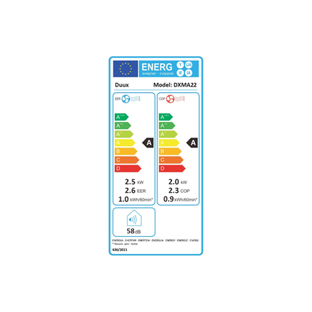 Duux Smart Mobile Airconditioner North Number of speeds 3