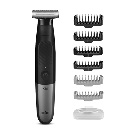 Braun Beard trimmer XT5200  Black/Silver Cordless or corded Wet & Dry