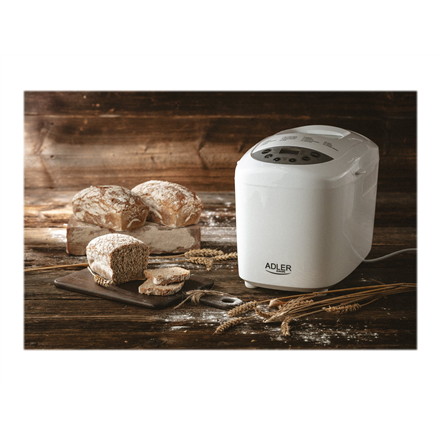 Adler Bread maker AD 6019 Power 850 W Number of programs 15 Display LCD White