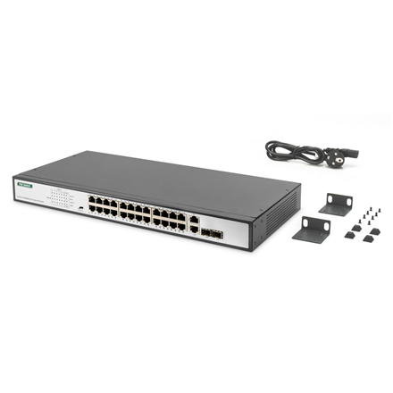 Digitus Fast Ethernet PoE Switch 24-port PoE + 2 Combo