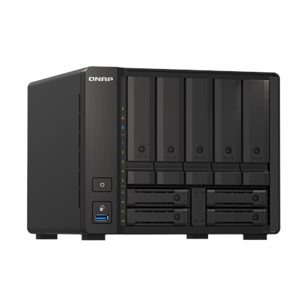 QNAP 9-Bay QuTS hero NAS TS-H973AX-8G Up to 9 HDD/SSD Hot-Swap