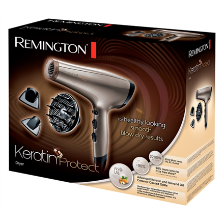 Remington | Hair Dryer | AC8002 | 2200 W | Number of temperature settings 3 | Ionic function | Diffu