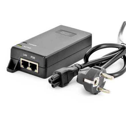 Digitus Gigabit Ethernet PoE+ Injector DN-95103-2 Ethernet LAN (RJ-45) ports 1xRJ-45 10/100/1000 Mbps Gigabit
