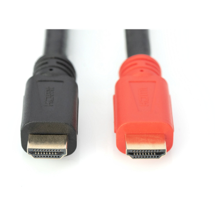 Digitus High Speed HDMI Cable with Signal Amplifier DB-330118-100-S Black/Red