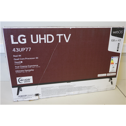 SALE OUT. LG 43UP77003LB 43" (109 cm) 4K Ultra HD Smart TV LG 43UP77003LB 43" (109 cm)